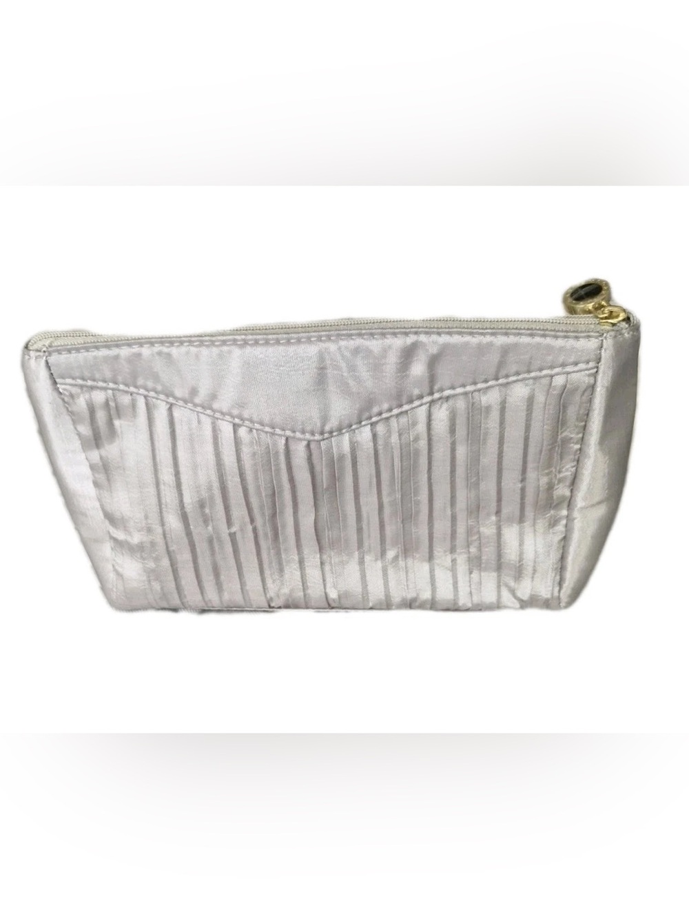 Bvlgari for Emirates Pleated Satin Clutch - Silver